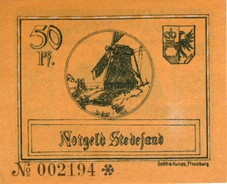 Реверс банкноты 50 fenigów (Niemcy) 1920