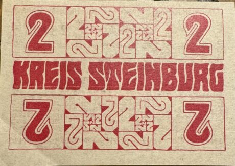 Реверс банкноты 2 marki (Niemcy) 1918