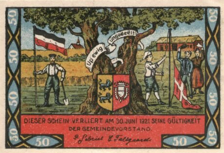 Реверс банкноты 50 fenigów (Niemcy) 1920