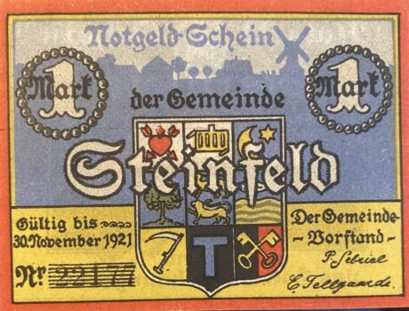 Аверс банкноты 1 марка (Германия)