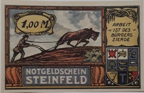 Реверс банкноты 1 marka (Niemcy) 1921