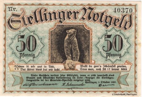 Аверс банкноты 50 fenigów (Niemcy) 1920