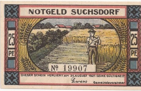 Аверс банкноты 25 fenigów (Niemcy) 1921