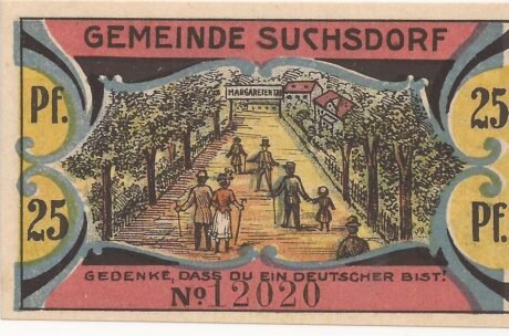 Реверс банкноты 25 fenigów (Niemcy) 1921