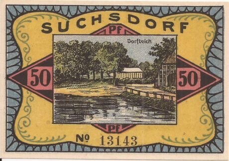 Реверс банкноты 50 fenigów (Niemcy) 1921