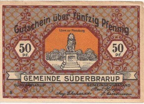 Аверс банкноты 50 fenigów (Niemcy)