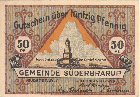 Аверс банкноты 50 fenigów (Niemcy) 1921