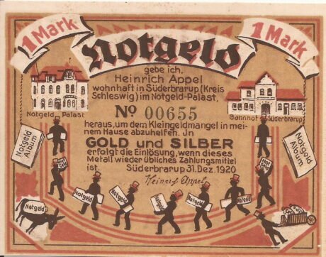 Аверс банкноты 1 marka (Niemcy) 1920