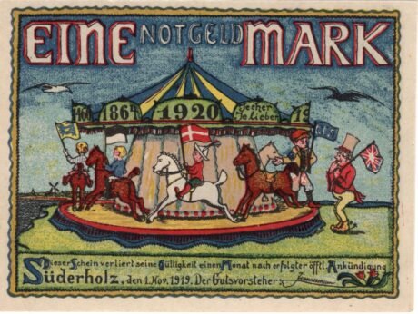 Аверс банкноты 1 marka (Niemcy) 1919