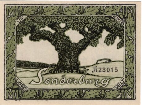 Реверс банкноты 1 marka (Niemcy) 1919