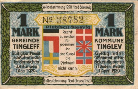 Аверс банкноты 1 marka (Niemcy) 1920