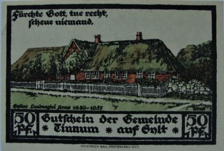 Реверс банкноты 50 fenigów (Niemcy) 1921