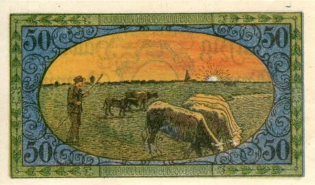 Реверс банкноты 50 fenigów (Niemcy) 1920