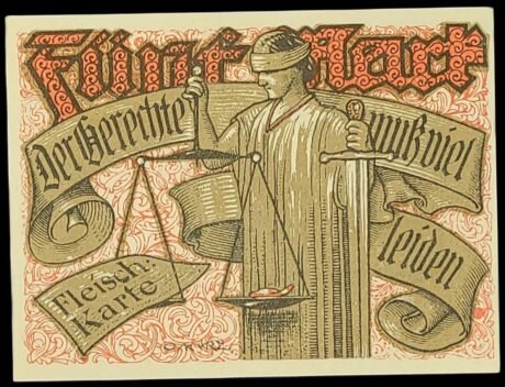 Реверс банкноты 5 marek (Niemcy) 1921