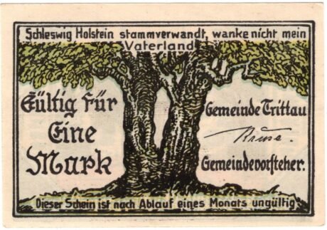 Аверс банкноты 1 marka (Niemcy) 1922