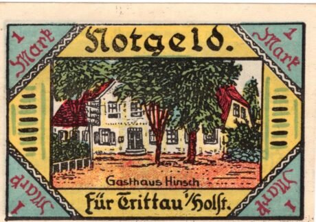 Реверс банкноты 1 marka (Niemcy) 1922