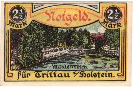 Реверс банкноты 21/2 марки (Германия) 1922 года