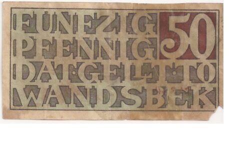 Реверс банкноты 50 fenigów (Niemcy) 1919