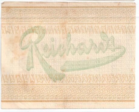Реверс банкноты 1 000 000 000 marek Cocoa-Kompagnie Theodor Reichardt (Niemcy) 1923