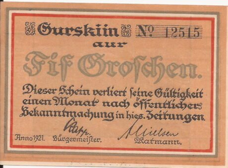 Аверс банкноты 50 fenigów (Niemcy) 1921