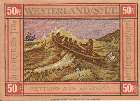 Реверс банкноты 50 fenigów (Niemcy) 1921