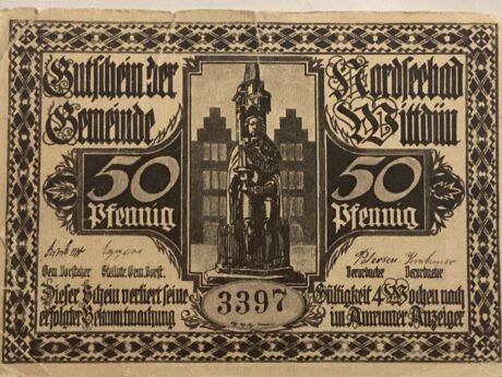 Аверс банкноты 50 fenigów (Niemcy) 1921