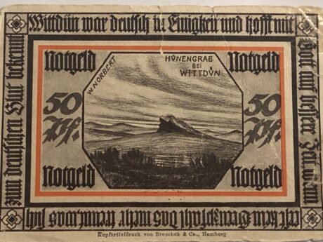 Реверс банкноты 50 fenigów (Niemcy) 1921