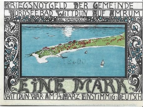 Реверс банкноты 1 marka (Niemcy) 1920