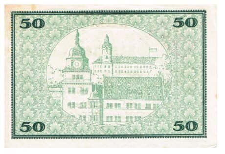 Реверс банкноты 50 marek (Niemcy) 1918