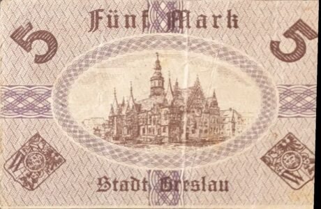 Реверс банкноты 5 marek (Niemcy) 1918