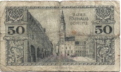 Реверс банкноты 50 fenigów (Niemcy) 1918