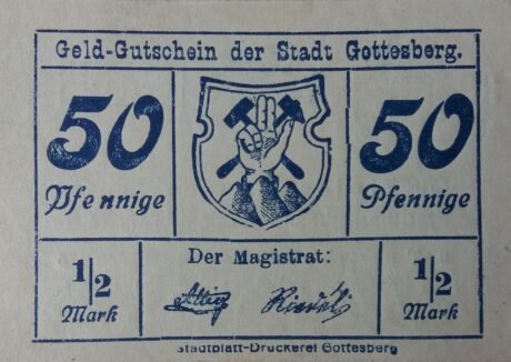 Аверс банкноты 50 fenigów (Niemcy)