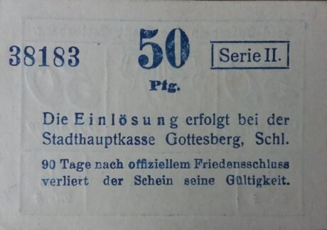 Реверс банкноты 50 fenigów (Niemcy)