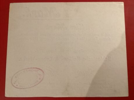 Реверс банкноты 1 marka Schlesische Kohlen- & Cokes-Werke (Niemcy) 1914