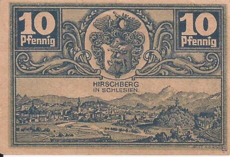 Реверс банкноты 10 fenigów (Niemcy) 1919