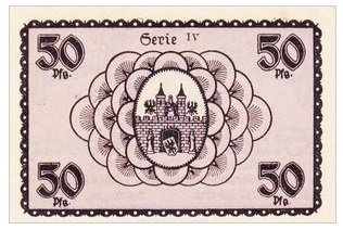 Реверс банкноты 50 fenigów (Niemcy) 1919