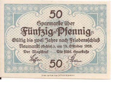 Аверс банкноты 50 fenigów (Niemcy) 1919