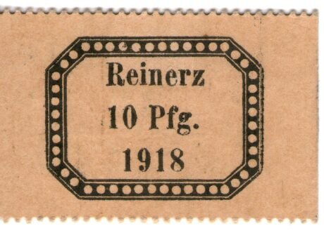 Аверс банкноты 10 fenigów Handweberei (Niemcy) 1918