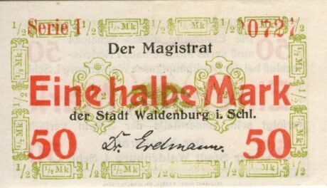 Аверс банкноты 50 fenigów (Niemcy)