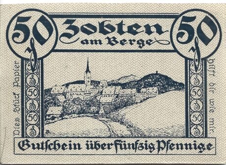 Реверс банкноты 50 fenigów (Niemcy) 1919