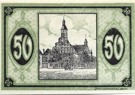 Реверс банкноты 50 fenigów (Niemcy) 1920