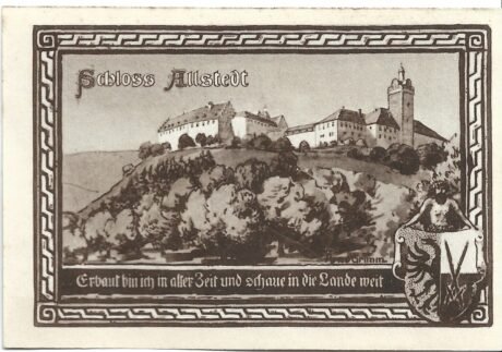 Реверс банкноты Seria milenijna 50 fenigów – numer 5: Heinrich II + Heinrich III (Niemcy) 1921