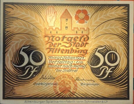 Аверс банкноты 50 пфеннигов (Германия) 1921 года