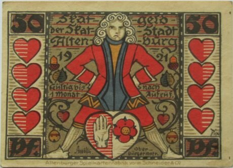 Аверс банкноты 50 Pfennig Skat Series – Bartholomäikirche (Niemcy) 1921