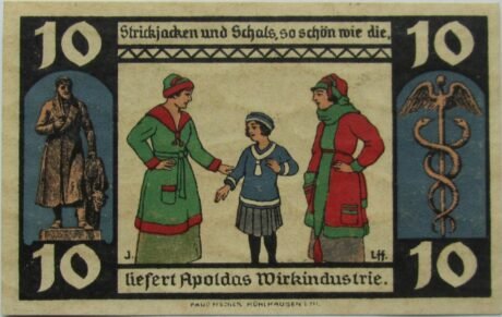 Реверс банкноты 10 пфеннигов (Германия) 1921 года