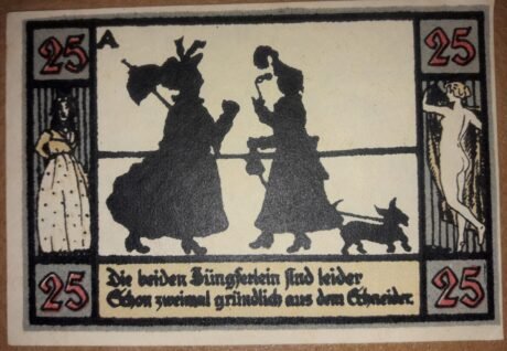 Реверс банкноты 25 пфеннигов Silhouette Series — Issue A (Германия) 1921 года