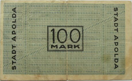 Реверс банкноты 100 marek (Niemcy) 1922