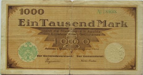 Аверс банкноты 1000 marek (Niemcy) 1922