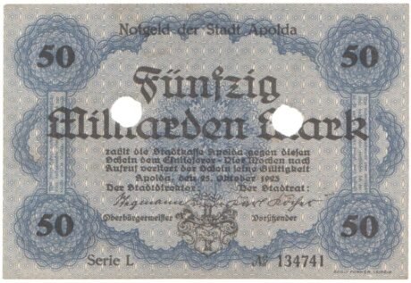 Аверс банкноты 50000000000 marek (Niemcy) 1923