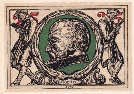 Реверс банкноты Seria 25 fenigów „Notables and Sights” – numer 3 – Alexis (Niemcy) 1921